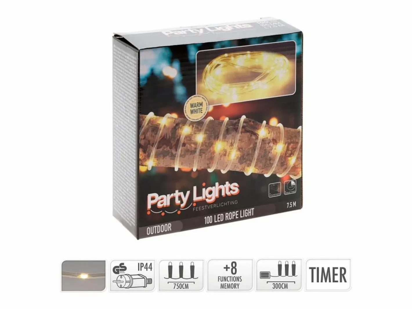Ledkia Manguera Slim LED Redonda 220V AC 14 LED/m Blanco Cálido IP44 7.5m 2700K Blanco Cálido Transparente Sale