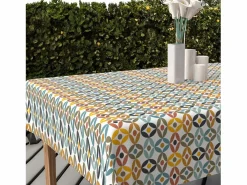 Mantel rectangular estampado antimanchas 140x300 cm OURANOS, por^Soleil d'ocre Clearance