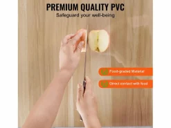 Mantel SucceBuy Protector de Mesa de PVC de 106 cm, Almohadilla de Escritorio Redonda de Plástico , 2 mm de Grosor Transparente New