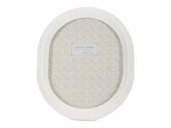 Marco para fotos ovalado en resina blanca 20x25 cm Ovally Blanco Hot