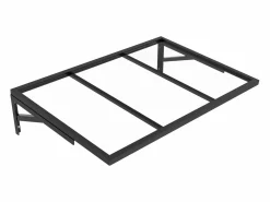 Vente-unique Marquesina|marquesina de puerta en aluminio y acero An.120 x Pr.80 cm inclinado - PELARU