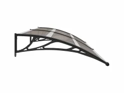 Marquesina de puerta PC 240x100 cm ES32847 Negro Outlet