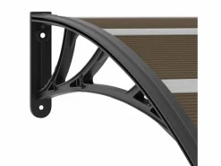 Marquesina de puerta PC 240x100 cm ES32847 Negro Outlet