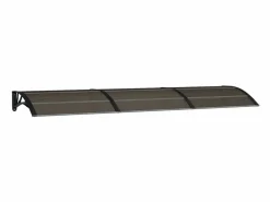 Marquesina de puerta policarbonato 300x80 cm ES67753 Negro Clearance