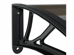Marquesina de puerta policarbonato 300x80 cm ES67753 Negro Clearance