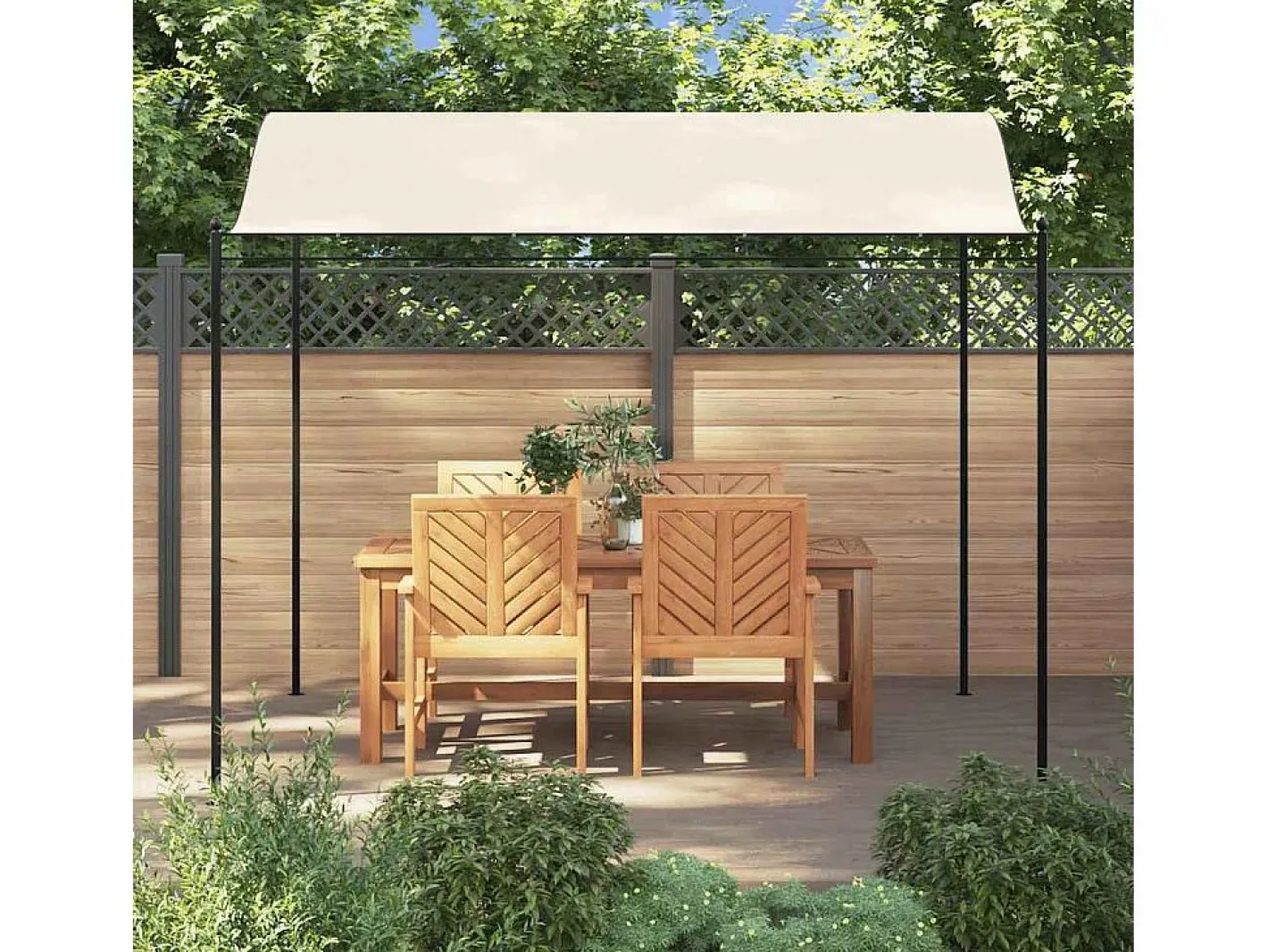 Marquesina de tela color blanco^ Discount