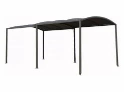 Habitat et jardin Cochera|Marquesina metálica extensible "Mathis" - 303/566 x 295 x 240 cm - Antracita
