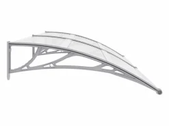Marquesina|Marquesina para puerta PC gris y transparente 240x80 cm ES70398