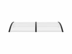 Marquesina para puerta PC negro y transparente 200x80 cm ES28528 Multicolor Discount
