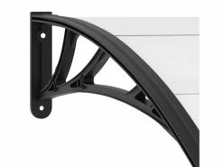 Marquesina para puerta PC negro y transparente 120x80 cm ES96930 Multicolor Clearance