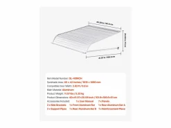 Marquesina SucceBuy para Puerta de Entrada, 101,6 x 106,6 cm, Marquesina Exterior de Aluminio, para Puertas de Entrada, Ventanas de Porche y Balcones Blanco New