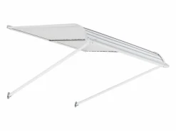 Marquesina SucceBuy para Puerta de Entrada, 101,6 x 106,6 cm, Marquesina Exterior de Aluminio, para Puertas de Entrada, Ventanas de Porche y Balcones Blanco New
