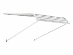 Marquesina SucceBuy para Puerta de Entrada, 101,6 x 106,6 cm, Marquesina Exterior de Aluminio, para Puertas de Entrada, Ventanas de Porche y Balcones Blanco New