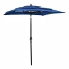 Mart Sombrilla jardín 3 niveles palo de aluminio azul celeste 2x2 m^Garden Furniture Discount