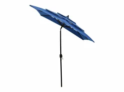 Mart Sombrilla jardín 3 niveles palo de aluminio azul celeste 2x2 m^Garden Furniture Discount