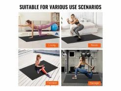 Mata de Yoga SucceBuy, Mata de Ejercicio Antideslizante, 1,2 X 1,8 m, para Hombres y Mujeres,^ Hot
