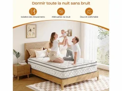DripeX Colchón Látex|Matelas 120x200cm - Grosor 26cm - con resortes ensacados - Multicapas Extra Confort 7 Zonas - Hipoaergénico