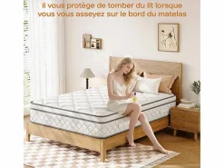 DripeX Colchón Látex|Matelas 120x200cm - Grosor 26cm - con resortes ensacados - Multicapas Extra Confort 7 Zonas - Hipoaergénico