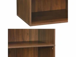 Sweeek Módulo armario con 5 estantes nogal Color natural oscuro Discount