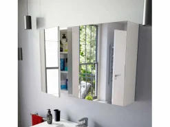 duehome Mueble De Pared Para Baño|Módulo camerino de 2 puertas con espejo