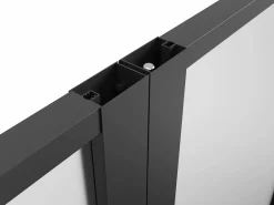 Módulo de puerta reversible de aluminio y cristal esmerilado - 2 x Al 204 x An 73 cm - LOXTON^Vente-unique Best