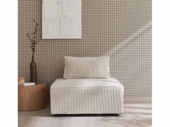 Sweeek Módulo para sofá modular de pana, 1 plaza Crema New