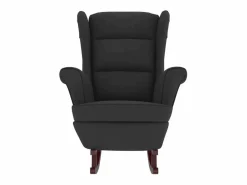 vidaxl Sillón Balancín|Mecedora con respaldo alto de terciopelo y madera maciza