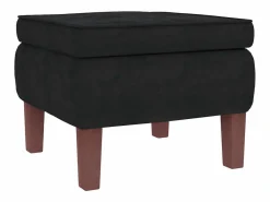 vidaxl Sillón Balancín|Mecedora con respaldo alto de terciopelo y madera maciza