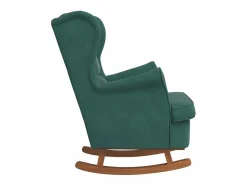 Mecedora con respaldo alto de terciopelo y madera maciza^vidaxl Sale