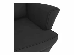 vidaxl Mecedora con respaldo alto de terciopelo y madera maciza Negro Online