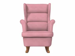 Mecedora con respaldo alto de terciopelo y madera maciza^vidaxl New
