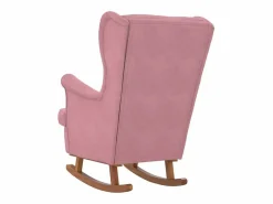 Mecedora con respaldo alto de terciopelo y madera maciza^vidaxl New