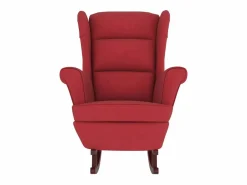 vidaxl Sillón Balancín|Mecedora con respaldo alto de terciopelo y madera maciza