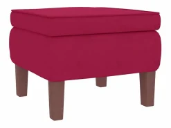 vidaxl Sillón Balancín|Mecedora con respaldo alto de terciopelo y madera maciza