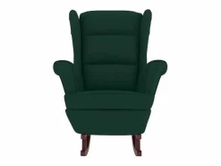 Mecedora con respaldo alto de terciopelo oscuro y madera maciza^vidaxl Best