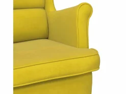 vidaxl Sillón Balancín|Mecedora con respaldo alto de terciopelo madera maciza