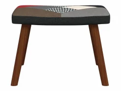 Mecedora con taburete tela patchwork^vidaxl Best