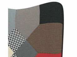 Mecedora con taburete tela patchwork^vidaxl Best