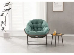 Mecedora de mimbre en forma de huevo con cojín grueso -^Hauss Spole Discount