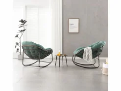 Mecedora de mimbre en forma de huevo con cojín grueso -^Hauss Spole Discount
