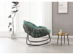 Mecedora de mimbre en forma de huevo con cojín grueso -^Hauss Spole Discount