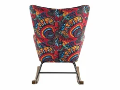 Sillón|Sillón Balancín|Mecedora de terciopelo con estructura de metal y base de madera, ergonómica, cómoda y moderna.