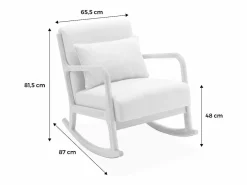 Mecedora estilo escandinavo de madera y tela^Sweeek Best