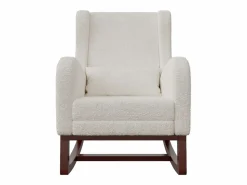 Mecedora, Mecedora - Silla con patas retráctiles - Blanca^
