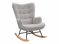 Mecedora para adultos - Mecedora ergonómica para exteriores - Para sala de estar - Jardín - Dormitorio - Gris Clearance