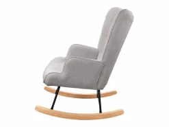 Mecedora para adultos - Mecedora ergonómica para exteriores - Para sala de estar - Jardín - Dormitorio - Gris Clearance
