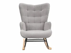 Mecedora para adultos - Mecedora ergonómica para exteriores - Para sala de estar - Jardín - Dormitorio - Gris Clearance