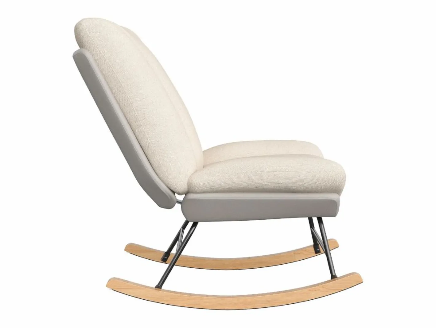 Sillón Balancín|Mecedora tapizada con respaldo ajustable para sala de estar y dormitorio
