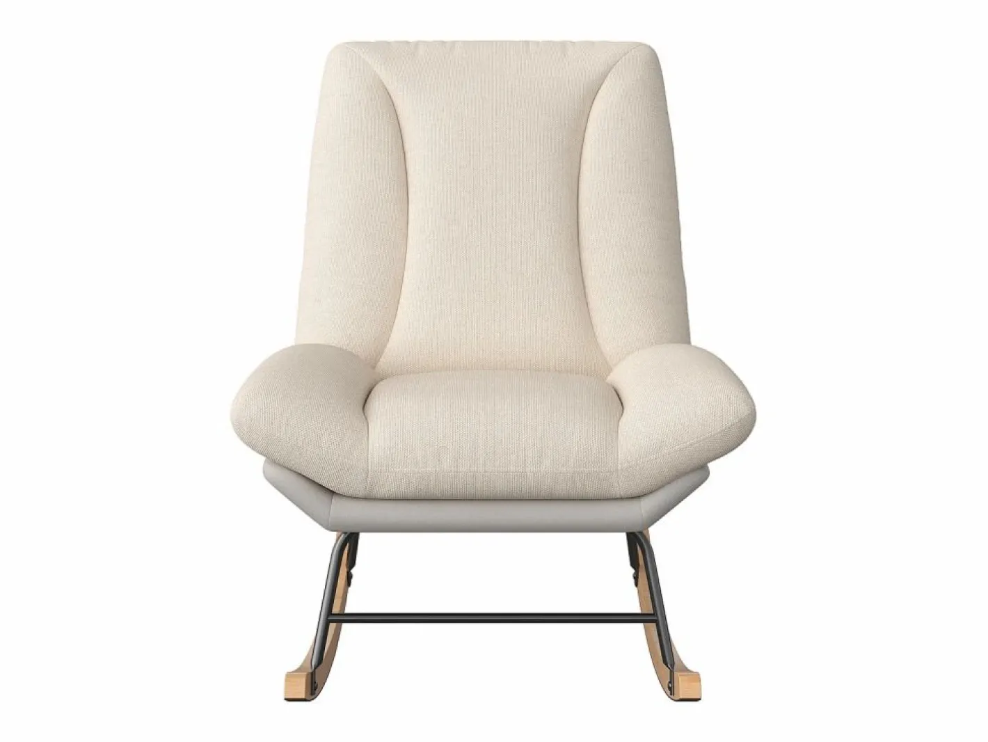 Sillón Balancín|Mecedora tapizada con respaldo ajustable para sala de estar y dormitorio