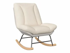 Sillón Balancín|Mecedora tapizada con respaldo ajustable para sala de estar y dormitorio